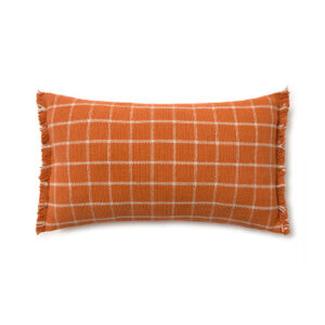 Lorena Canals kussen Geo Block Terracotta handgemaakt katoen 50x30 cm