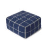 Lorena Canals poef Geo Block Navy Blue handgemaakt katoen 45x45x23 cm blauw design poef kinderkamer