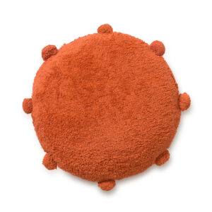 Lorena Canals rond katoenen vloerkussen Bubbly Terracotta Ø48 cm voor de kinderkamer