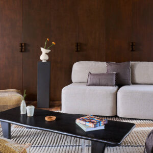 Modern handloom vloerkleed voor stijlvolle woonkamer of zithoek