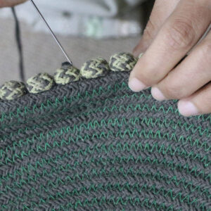 <strong>Lorena Canals</strong> <BR> Opbergmand Handloom Vertical <BR> Monstera <BR> Ø35 x 25 cm - Afbeelding 6