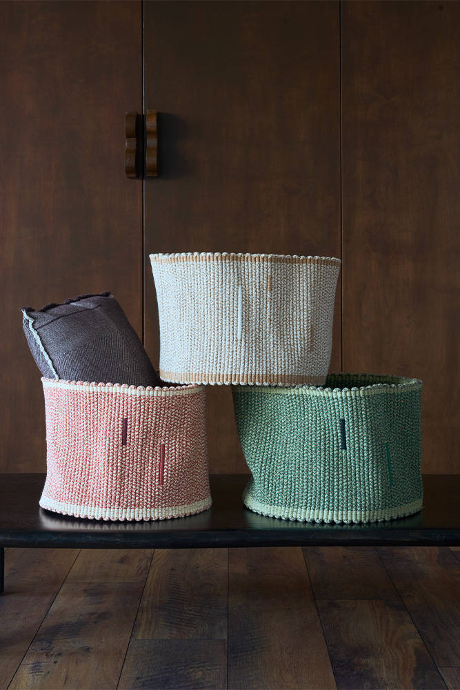 <strong>Lorena Canals</strong> <BR> Opbergmand Handloom Vertical <BR> Natural <BR> Ø35 x 25 cm - Afbeelding 3