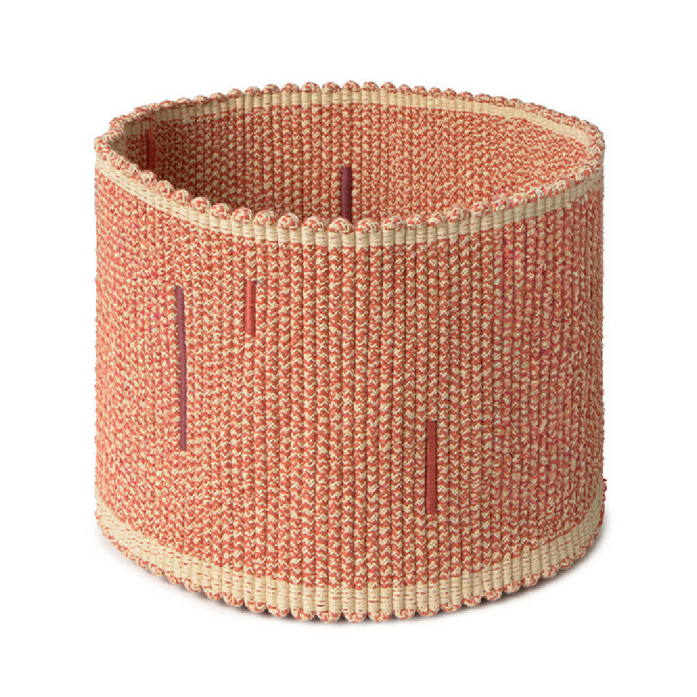 <strong>Lorena Canals</strong> <BR> Opbergmand Handloom Vertical <BR> Terracotta <BR> Ø35 x 25 cm
