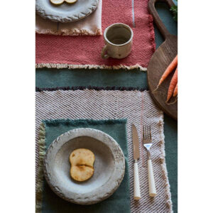 <strong>Lorena Canals</strong> <BR> Set van 4 Servetten Vertical <BR> Duck Green <BR> 45x45 cm - Afbeelding 2