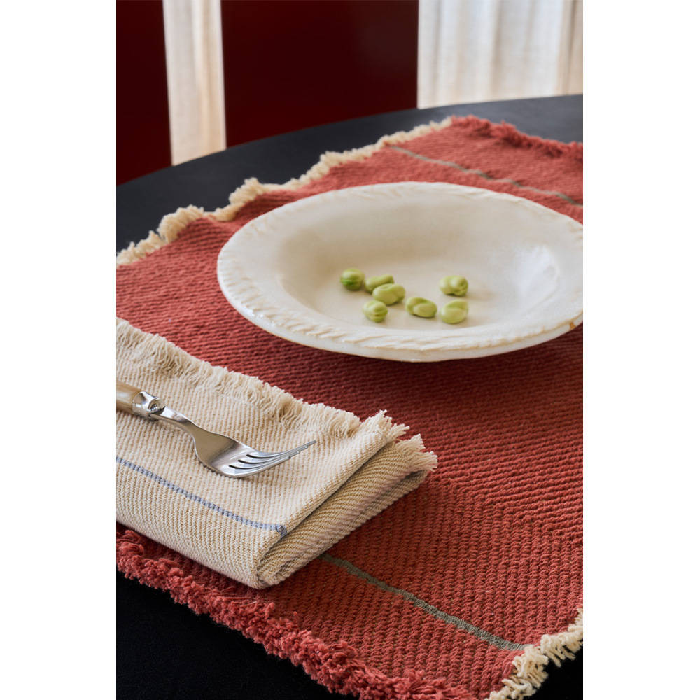 <strong>Lorena Canals</strong> <BR> Set van 4 Servetten Vertical <BR> Natural <BR> 45x45 cm - Afbeelding 2