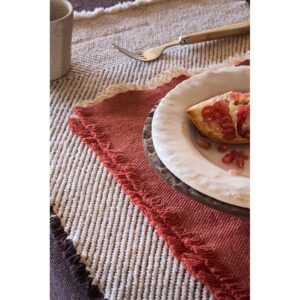 <strong>Lorena Canals</strong> <BR> Set van 4 Servetten Vertical <BR> Terracotta <BR> 45x45 cm
