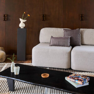 <strong>Lorena Canals</strong> <BR> Vierkant Kussen Vertical <BR> Coffeebean <BR> 45x45 cm - Afbeelding 3