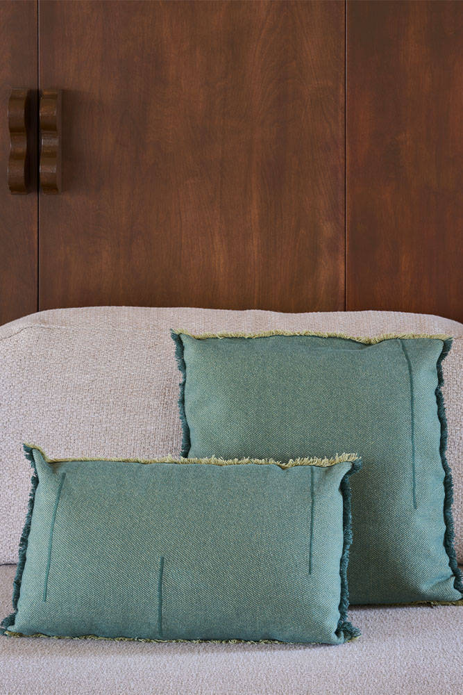 <strong>Lorena Canals</strong> <BR> Vierkant Kussen Vertical <BR> Duck Green <BR> 45x45 cm - Afbeelding 3