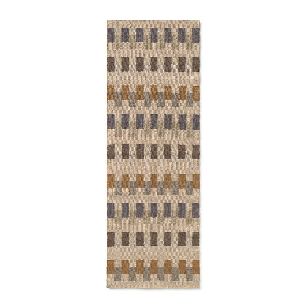 <strong>Lorena Canals</strong> <BR> Vloerkleed Runner Handloom Intersecting <BR> Natural <BR> 230x80 cm