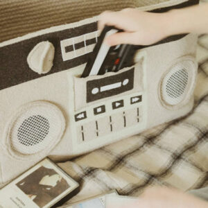 <strong>Lorena Canals</strong> <BR> Opbergmand Boombox <BR> Met canvas koptelefoon <BR> 35x20x21 cm - Afbeelding 4