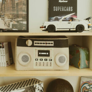 <strong>Lorena Canals</strong> <BR> Opbergmand Boombox <BR> Met canvas koptelefoon <BR> 35x20x21 cm - Afbeelding 6