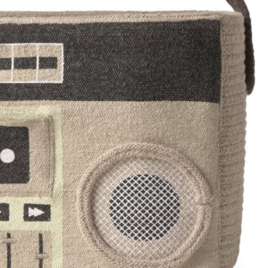<strong>Lorena Canals</strong> <BR> Opbergmand Boombox <BR> Met canvas koptelefoon <BR> 35x20x21 cm - Afbeelding 7