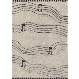 <strong>Lorena Canals</strong> <BR> Vloerkleed/Speelkleed Musical Notes <BR> Natural Black <BR> 160x120 - 240x170 cm - Afbeelding 2